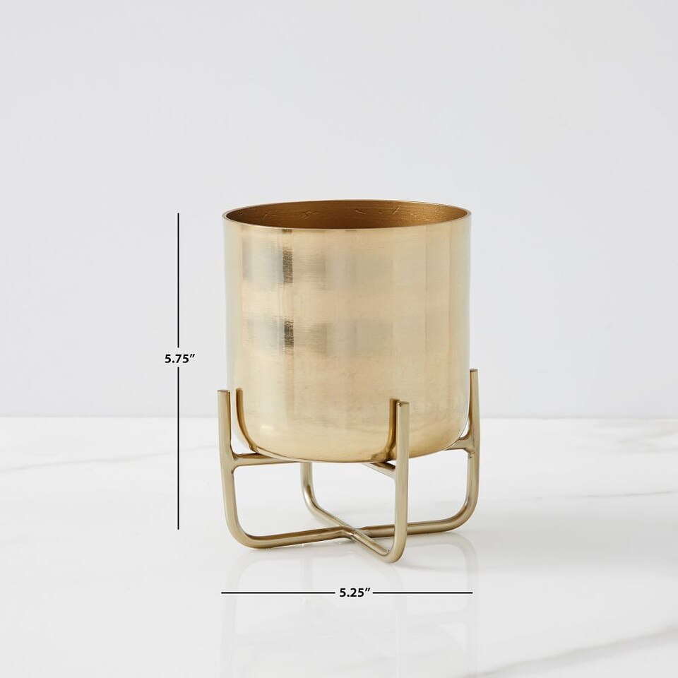 Spun Metal Tabletop Planters White West Elm Australia